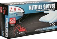 Venom VEN4145 Disposable Gloves, Large/Extra-Large, Nitrile, Blue 