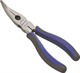 Mintcraft JL-NP035 Bent Nose Plier, 6 in OAL Precision Milled Tapered Jaw, Drop Forged Chrome Nickel Steel 
