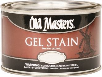 Old Masters 80308 Oil Based Gel Stain, 1 pt Can, 1000 - 1200 sq-ft/gal, 803 Cherry 