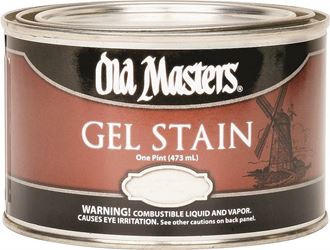 Old Masters 81608 Oil Based Gel Stain, 1 pt Can, 1000 - 1200 sq-ft/gal, 816 Natural Walnut 