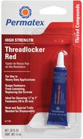 Permatex 27100 High-Strength Thread Locker, Red, Liquid, 6 mL Tube 