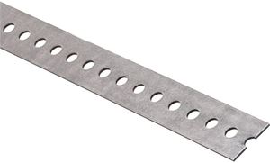National Hardware N180-133 Slotted Flat Stock, 1-3/8 in W, 48 in L, 0.074 in Thick, Steel, Galvanized, G60 Grade