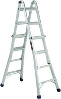 Louisville L-2098-22 Multi-Purpose Ladder, 11 to 19 ft Max Reach H, 20-Step, Type IA Duty Rating, Aluminum 