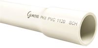 Charlotte Pipe PVC 20020B 0600 Sewer and Drain Pipe, 2 in, 20 ft L, SCH 40, SDR 21 Schedule, PVC 