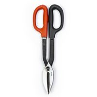 Crescent Wiss V19N Tinner Snip, 13 in OAL, Compound Cut, Steel Blade, Cushion-Grip Handle, Red Handle 