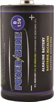 PowerZone LR20-4P-DB Battery, 1.5 V Battery, D Battery, Zinc, Manganese Dioxide, and Potassium Hydroxide, Pack of 8 