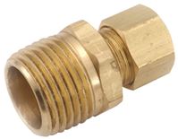 Anderson Metals 750068-0504 Pipe Connector, 5/16 x 1/4 in, Compression x Male, Brass, 300 psi Pressure, Pack of 10 