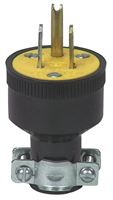 Eaton Wiring Devices 1709-BOX Electrical Plug, 2 -Pole, 15 A, 125 V, NEMA: NEMA 5-15, Black 