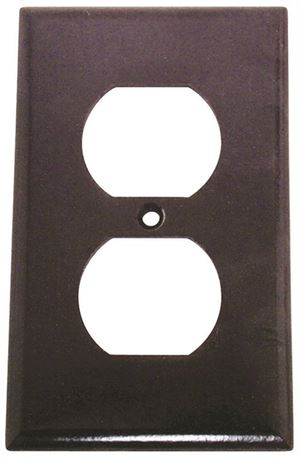 Eaton Wiring Devices 2132B-BOX Receptacle Wallplate, 4-1/2 in L, 2-3/4 in W, 1 -Gang, Thermoset, Brown, High-Gloss, Pack of 25