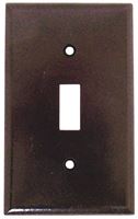 Eaton Wiring Devices 2134B-BOX Wallplate, 4-1/2 in L, 2-3/4 in W, 1 -Gang, Thermoset, Brown, High-Gloss, Pack of 25 