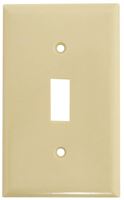 Eaton Wiring Devices 2134V-BOX Wallplate, 4-1/2 in L, 2-3/4 in W, 1 -Gang, Thermoset, Ivory, High-Gloss, Pack of 25 