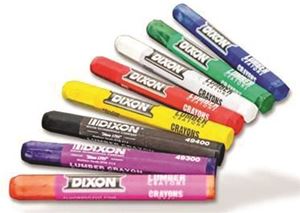 Dixon Ticonderoga 52100 Lumber Crayon, Blue, 1/2 in Dia, 4-1/2 in L, Pack of 12