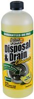 Instant Power 1501 Disposal and Drain Cleaner, 1 L, Liquid, Lemon, Yellow 