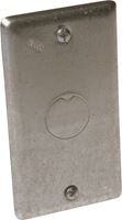 Raco 861 Box Cover, 0.49 in L, 2.31 in W, 1-Gang, Steel, Gray 