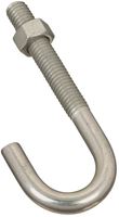 National Hardware 2195BC Series N232-942 J-Bolt, 3/8-16 Thread, 2-1/4 in L Thread, 3-3/4 in L, 225 lb Working Load, Zinc, Pack of 10 