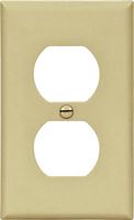 Eaton Wiring Devices 5132V Wallplate, 4-1/2 in L, 2-3/4 in W, 1 -Gang, Nylon, Ivory, High-Gloss, Flush Mounting 