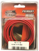 Road Power 55671533/12-1-16 Electrical Wire, 12 AWG Wire, 25/60 V, Copper Conductor, Red Sheath, 11 ft L 