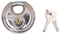 ProSource Security Lock, 1/2 in Dia Shackle, 1 in H Shackle, Stainless Steel Shackle, Steel Body 