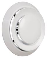 Imperial DR-06 Premium Round Air Diffuser with Collar, Steel, White 