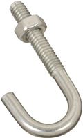 National Hardware 2195BC Series N232-884 J-Bolt, 1/4-20 Thread, 1.31 in L Thread, 2-5/16 in L, 100 lb Working Load, Zinc, Pack of 10 