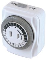 PowerZone TNI24111 Electromechanical Timer, 15 A, 125 V, 1875 W, 1-Outlet, 24 hrs Time Setting, 24 hr Cycle 