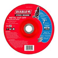 Diablo Steel Demon DBDS70063701F Cut-Off Disc, 7 in Dia, 1/16 in Thick, 7/8 in Arbor, Ceramic Abrasive
