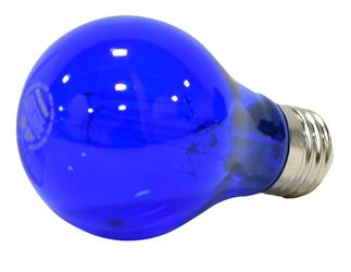 Sylvania 40304 Ultra LED Bulb, General Purpose, A19 Lamp, E26 Lamp Base, Dimmable, Blue, Colored Light, Pack of 6 