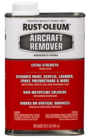 Rust-Oleum 323172 Aircraft Paint Remover, Liquid, Solvent-Like, 1 qt