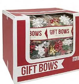 Hometown Holidays 68722 Gift Bow, Star Shape Design, Plastic, Multi-Color, Pack of 30