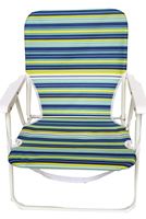Seasonal Trends F2S024 Beach Chair, 22 in W, 21.7 in D, 26.7 in H, Steel Frame, White Frame, 400D PE Solid Fabric Seat, Pack of 8 