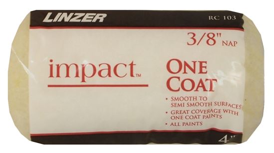 Linzer IMPACT RC103 0400 Roller Cover, 3/8 in Thick Nap, 4 in L, Polyester Cover