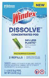 Windex Dissolve 00401 Multi-Surface Cleaner Refill, 0.28 oz, Dissolve Pod, Citrus, Green