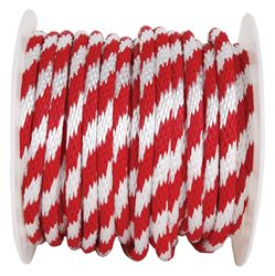Koch 5142045 Derby Rope, 5/8 in Dia, 140 ft L, 325 lb Working Load, Polypropylene, Red/White 