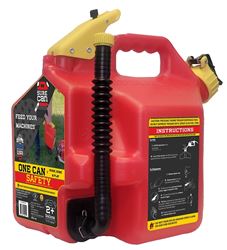 SUREcan SUR2SFG2 Safety Can, 2.2 gal Capacity, HDPE, Red