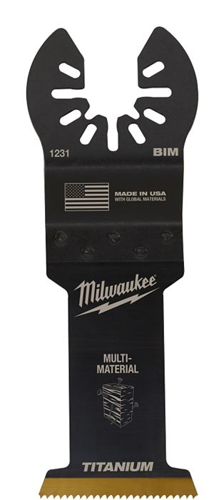 Milwaukee 49-25-1231 Blade, 1-3/8 in, 1-5/8 in D Cutting, HCS/Titanium, 1/PK