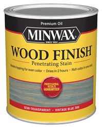 Minwax Wood Finish 701104444 Wood Stain, Vintage Blue, Liquid, 1 qt