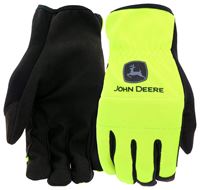John Deere JD86018-XL High-Dexterity Work Gloves, Mens, XL, Reinforced Thumb, Shirred Cuff, Spandex/Synthetic Leather