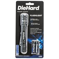 DieHard 41-6647 Flashlight, AA Battery, Alkaline Battery, 270 Lumens, Flood Beam, 100 m Beam Distance, Silver  3 Pack
