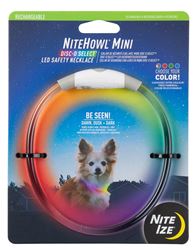 Nite Ize NiteHowl NHOMR-07S-R3 Mini Rechargeable LED Safety Necklace, 9.5 to 14.8 in L Collar, 1 in W Collar, Polymer