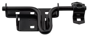 National Hardware N109-027 Sliding Bolt Door and Gate Latch, 7 in L, 7/8 in W, Steel, Black