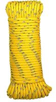 BARON 63515 Rope, 5/32 in Dia, 50 ft L, 35 lb Working Load, Polypropylene, Yellow