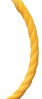 BARON 83610 Rope, 3/4 in Dia, 100 ft L, 1093 lb Working Load, Polypropylene, Yellow