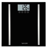TAYLOR 572140732F Body Scale, 400 lb Max Weight Capacity, Lithium Battery, Black