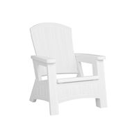 Suncast BMAC1000WD Adirondack Chair with Storage, 30 in W, 32-1/2 in D, 38-1/2 in H, Resin Seat, Wood Frame