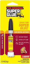 SUPERGLUE CORP 11710093 Super Glue, Liquid, Characteristic, Clear/Transparent, 4 g Tube