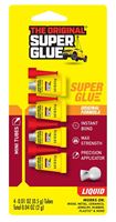 SUPERGLUE CORP 11710072 Single-Use Super Glue, Liquid, Characteristic, Clear/Transparent, 0.5 g Tube
