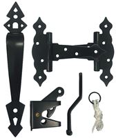 Nuvo Iron HDWGCKH Decorative Gate Combo Kit, Heavy-Duty, Steel, Black, Galvanized/Powder-Coated