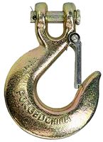BARON 331L-1/4-70 Clevis Slip Hook with Latch, 1/4 in, 3150 lb Working Load, 70 Grade, Yellow Chromate