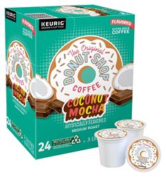 KEURIG 5000330073 K-Cup Pod, Coconut Mocha Flavor, Medium Roast, 12 oz Box, Pack of 4 