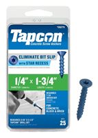 Tapcon 24275 Concrete Screw Anchor, 1/4 in Dia, 1-3/4 in L, Steel, Climaseal 